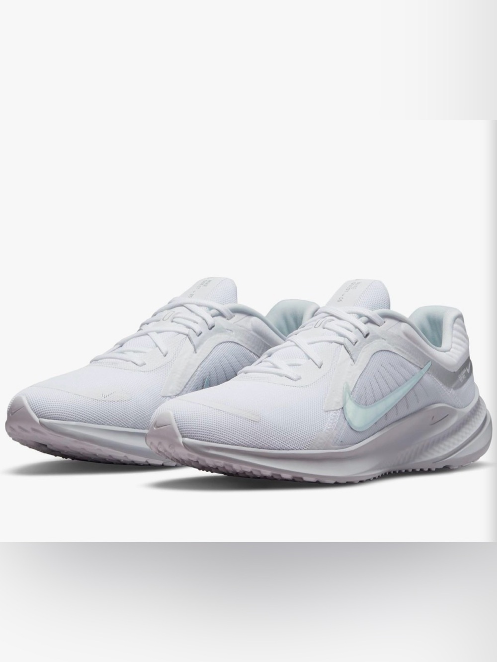 Nike White Nike Quest 5 Metallic Silver Pure Platinum